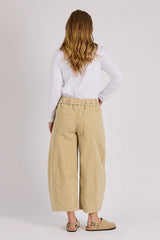 Barrel Leg Cord Jeans - Stone