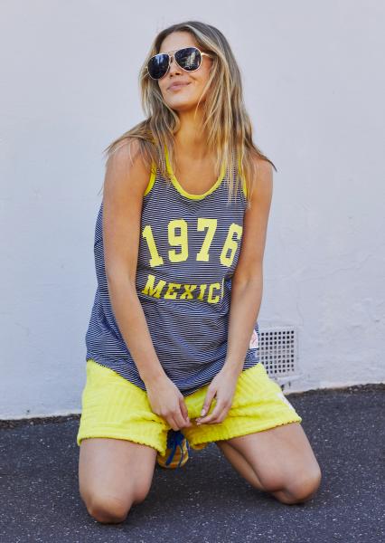 Retro Stripe Tank - Yellow