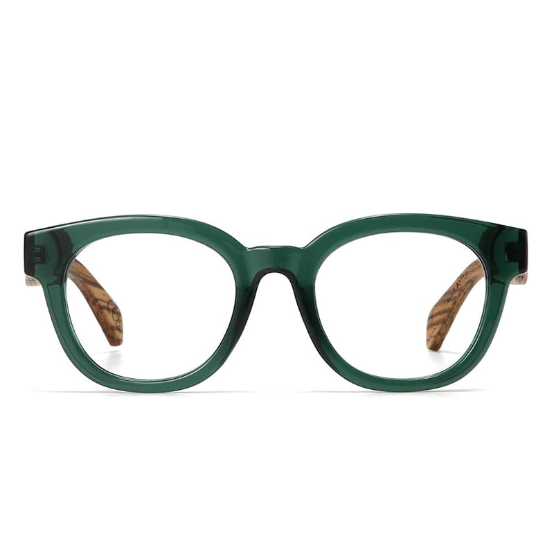 ALIVE BOTTLE GREEN Wooden Magnifying Reader