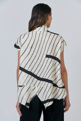 Collared Linen Top - Isobars