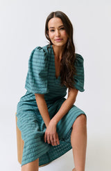 Devon Midi Dress - Jade Check