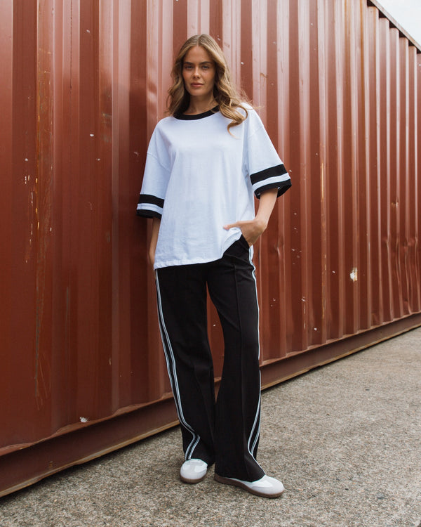 Ebby & I Tee - White/Black