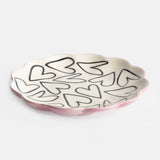 Outline Hearts Scallop Trinket Tray - Caroline Gardner