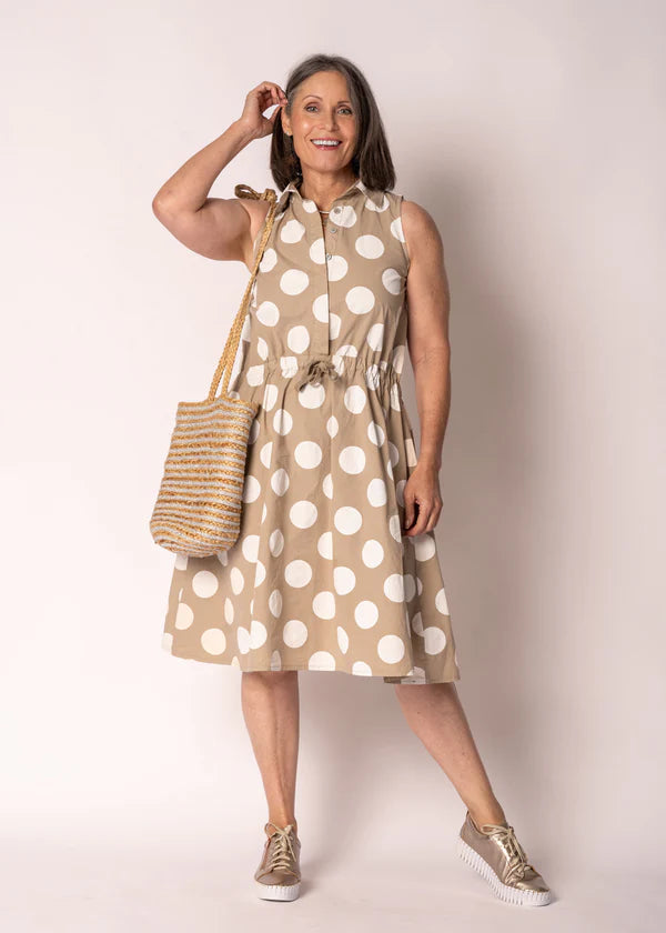 Palina Cotton Dress in Desert