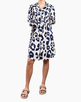 Sunny Girl Navy & Cream Dress