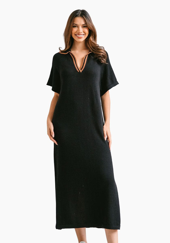 LOL Relaxed Knitted Dress - Black