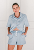 Country Denim Elastic Waist Shorts - Light Denim