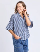 Striped Holiday Shirt Ocean Stripe