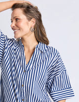 Striped Holiday Shirt Ocean Stripe