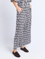 Kivi Pant - Midnight Abstract Print