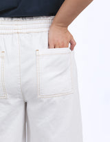 Greta Wide Leg Pant - Vintage White