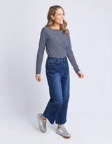 Hayley Rib L/S Tee - Navy