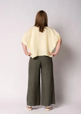 Solene Linen Top - Lucca Lemon