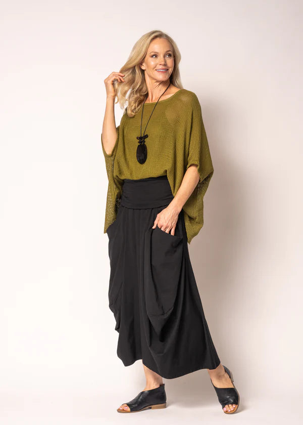 Mariella Knit Top - Green Olive