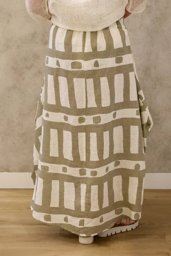 Sunday Linen Skirt in Latte