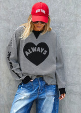Always Waffle Top - Black/White