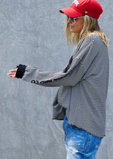 Always Waffle Top - Black/White