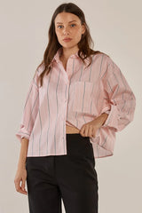 Erin Crop Shirt - Pink