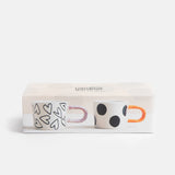Mono Spot / Hearts Set of 2 Espresso Cups