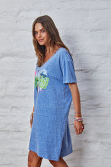 Miami Tee Dress - Blue