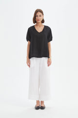 Bishop Sleeve Top - Black