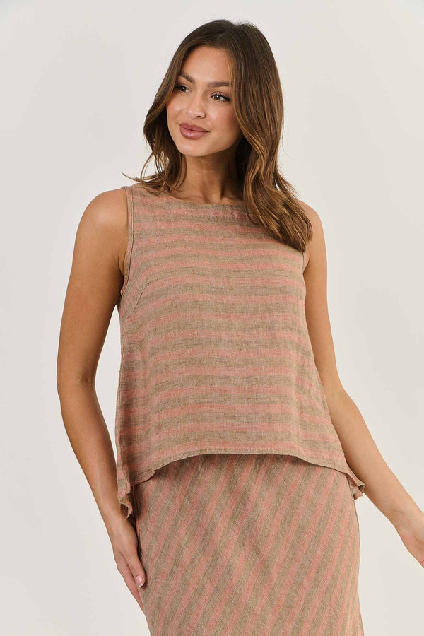 Linen Top - Brick