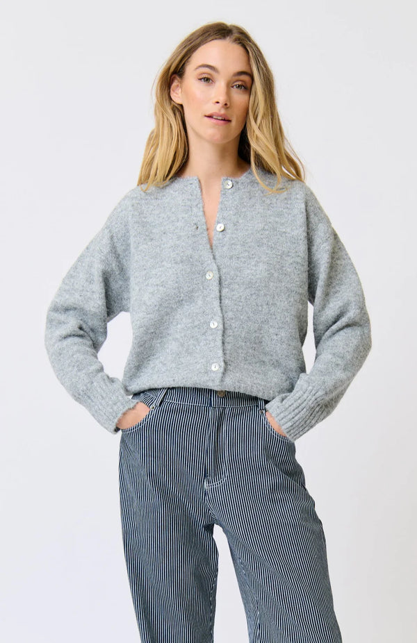 Aurora Knit Cardi - Grey Marle