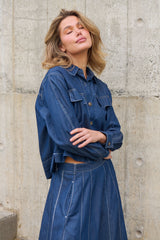 Cropped Jacket - Denim