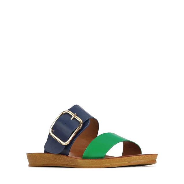 Doti - Slip on Sandal - Emerald/Navy