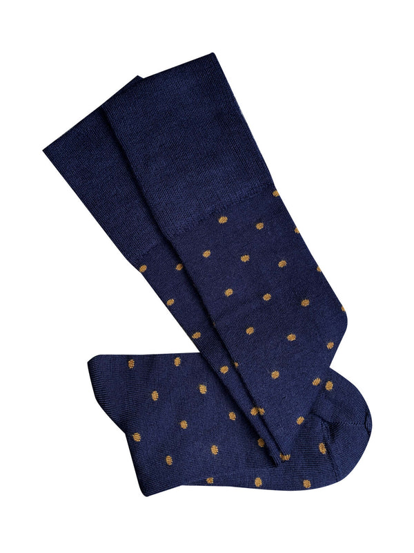 Merino Wool Socks - Dotty Navy O/S