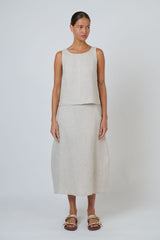 Sleeveless Linen Top - Sand