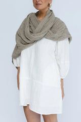 Aira Linen Scarf - Natural