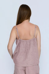 Fundamental Linen Cami - Lilac