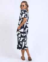 Dali Tee Dress - Navy