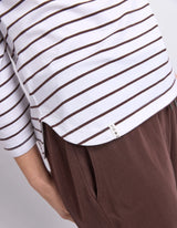 Eliza Boat Neck Tee - Stripe