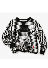 Waffle Long Sleeve Tee - Black and White