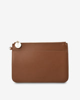EK Flat Pouch - Tan Saffiano