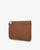EK Flat Pouch - Tan Saffiano