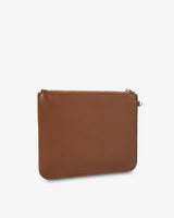 EK Flat Pouch - Tan Saffiano