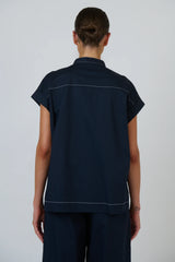 Poplin Top - Ink