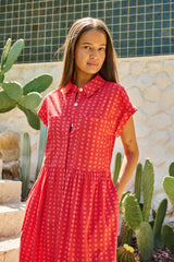 Poplin Shirt Dress - Cannage