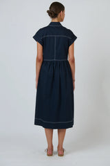Poplin Dress - Ink