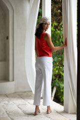 Margot Drill Pant - White