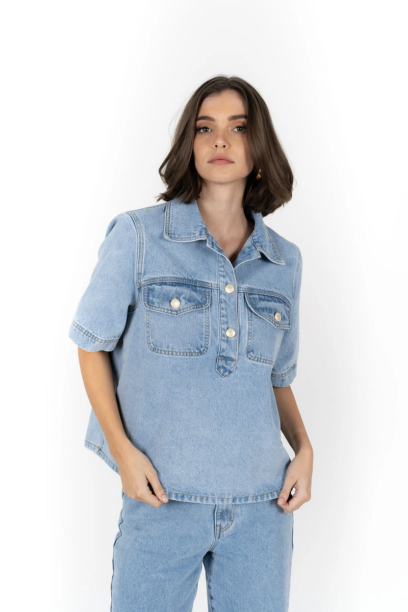 Amici Top - Cloud Blue