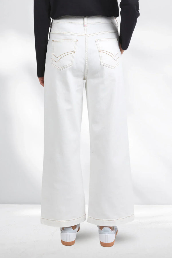 Izzy Wide Leg Jean - Vintage White