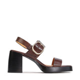 EOS IRAMI Leather Sandal - Chestnut