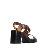 EOS IRAMI Leather Sandal - Chestnut