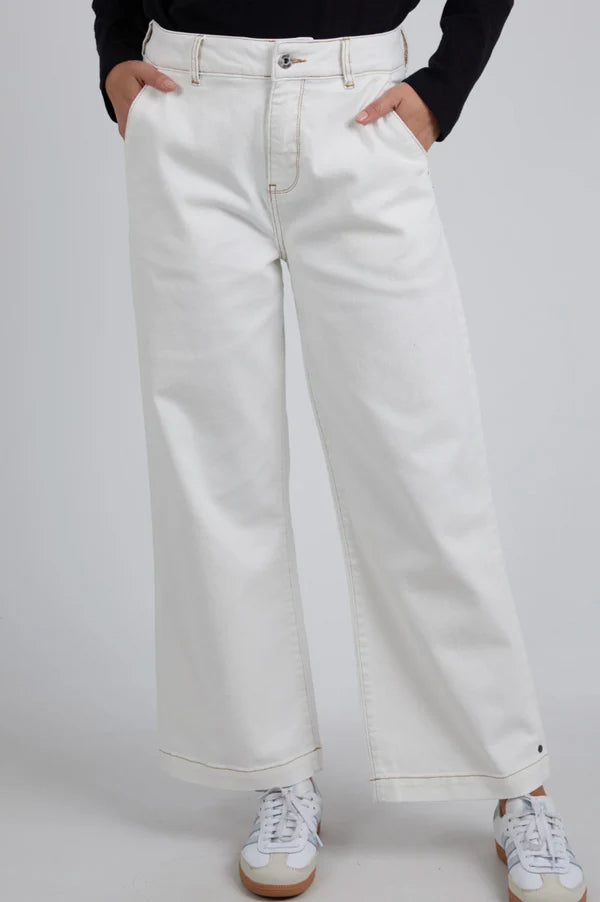 Izzy Wide Leg Jean - Vintage White
