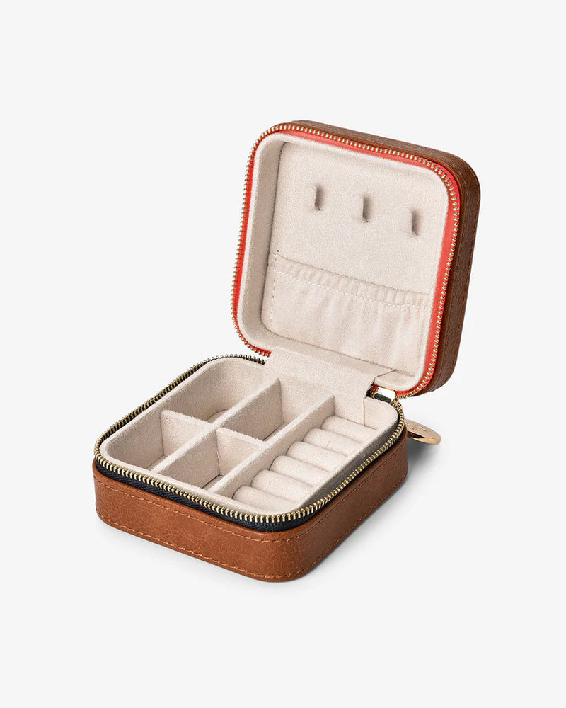 EK Jewellery Case - Tan Pebble