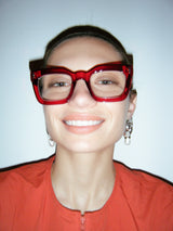 Keats - Ruby/Turtle -  Blue Light Blocking Magnifying Reader